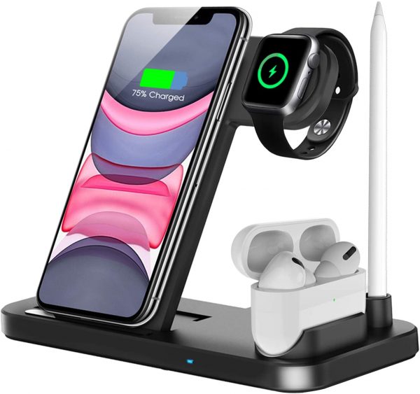 4 in 1 wireless charging docking station