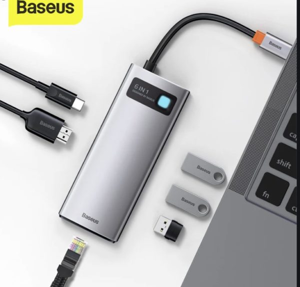 Baseus Metal Gleam Series 6-in-1 Multifunctional Type-C HUB Docking Station Kenya